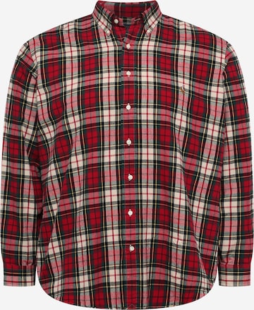 Polo Ralph Lauren Big & Tall Button Up Shirt in Red: front