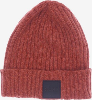 BOSS Hat & Cap in One size in Red: front