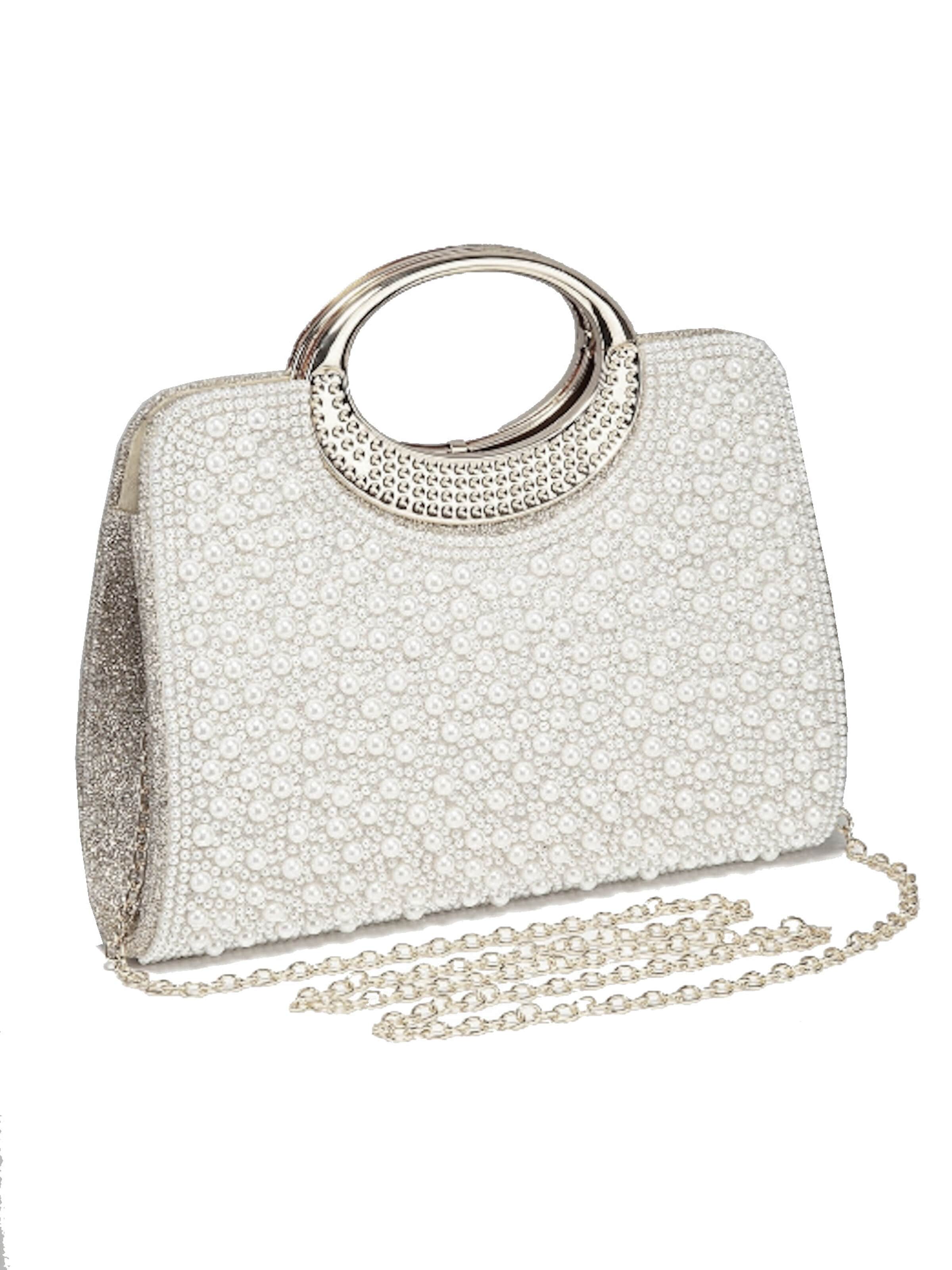 Tomshop24-7 Clutch 'Greta'‌‌‌‌‌‌‌‌‌‌ in Silber: Vorderseite