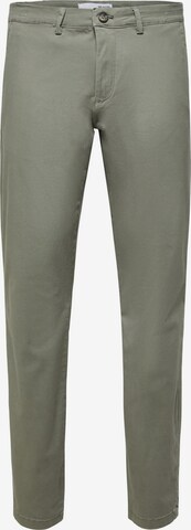 SELECTED HOMME Slim fit Chino Pants 'Miles Flex' in Green: front