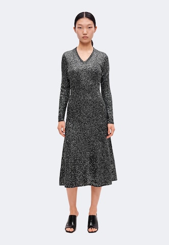 Robes en maille Karl Lagerfeld en gris : devant