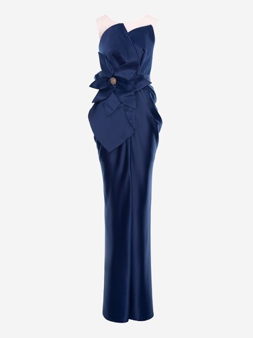 acob a porter Avondjurk in Blauw: voorkant