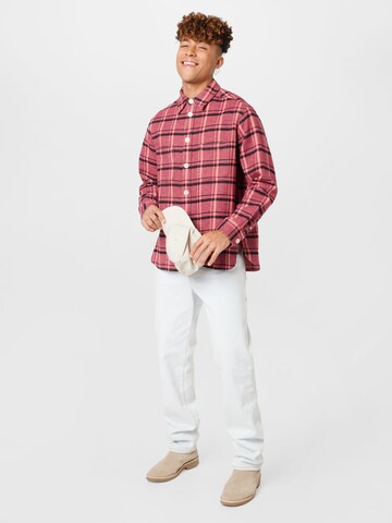 AllSaints Regular fit Button Up Shirt 'Olancha' in Pink