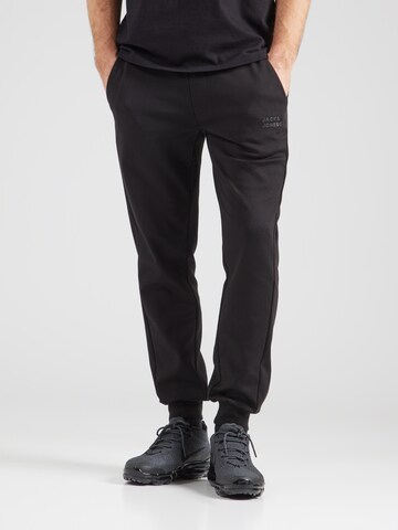 JACK & JONES - Tapered Pantalón 'JPSTGORDON' en negro: frente