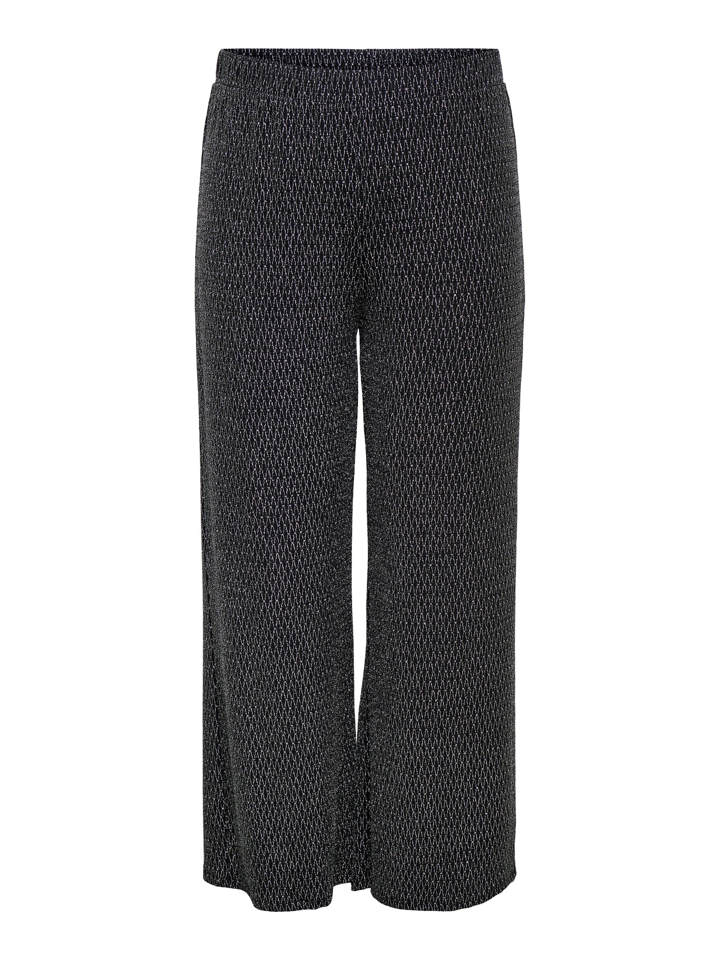 Wide leg Pantaloni 'CARCAROL' de la ONLY Carmakoma pe negru: față