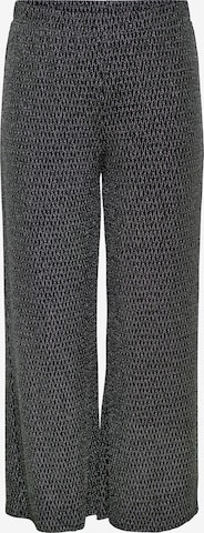 ONLY CarmakomaWide Leg/ Široke nogavice Hlače 'CARCAROL' - crna boja: prednji dio