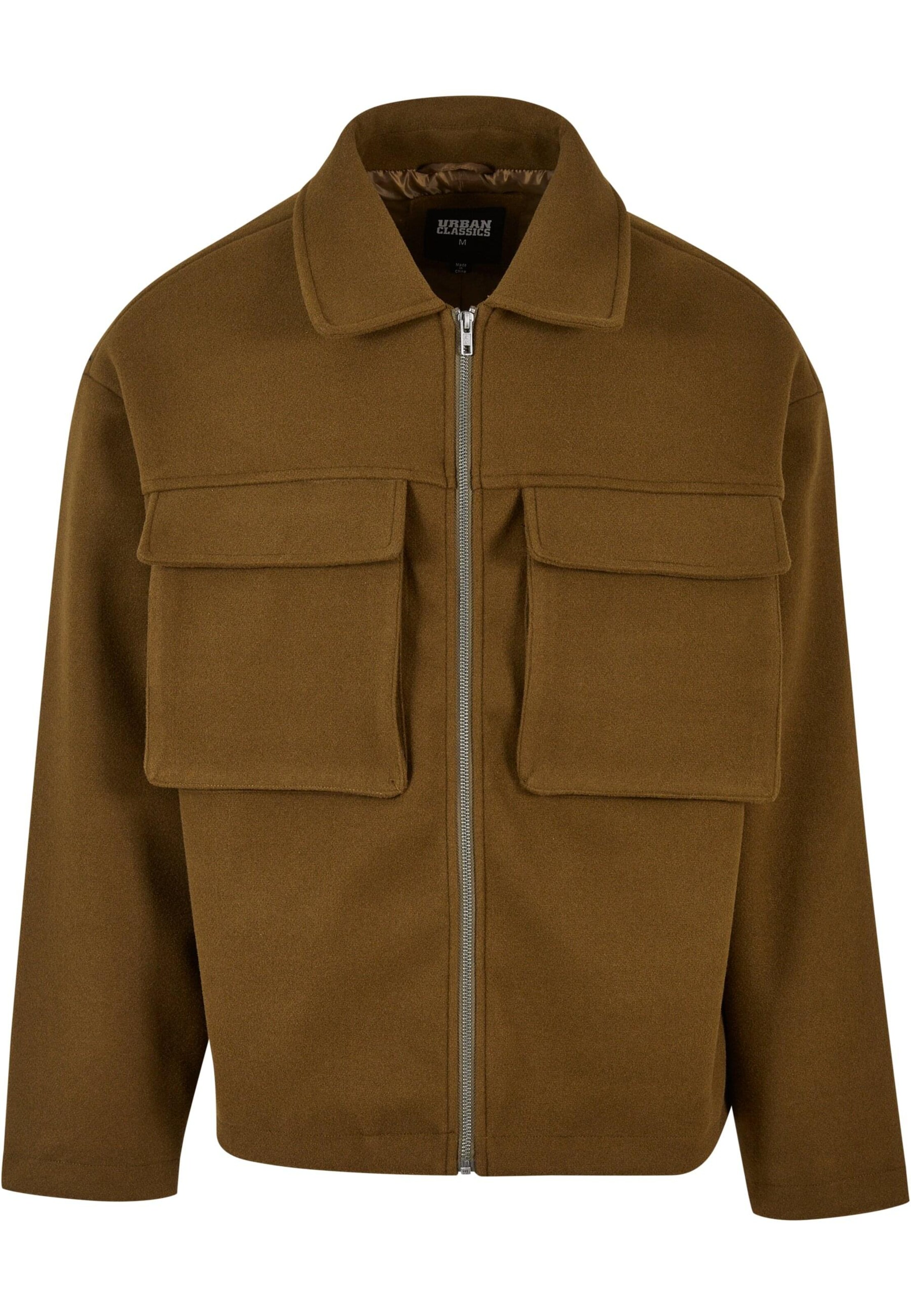 Urban Classics Přechodná bunda – zelená: přední strana