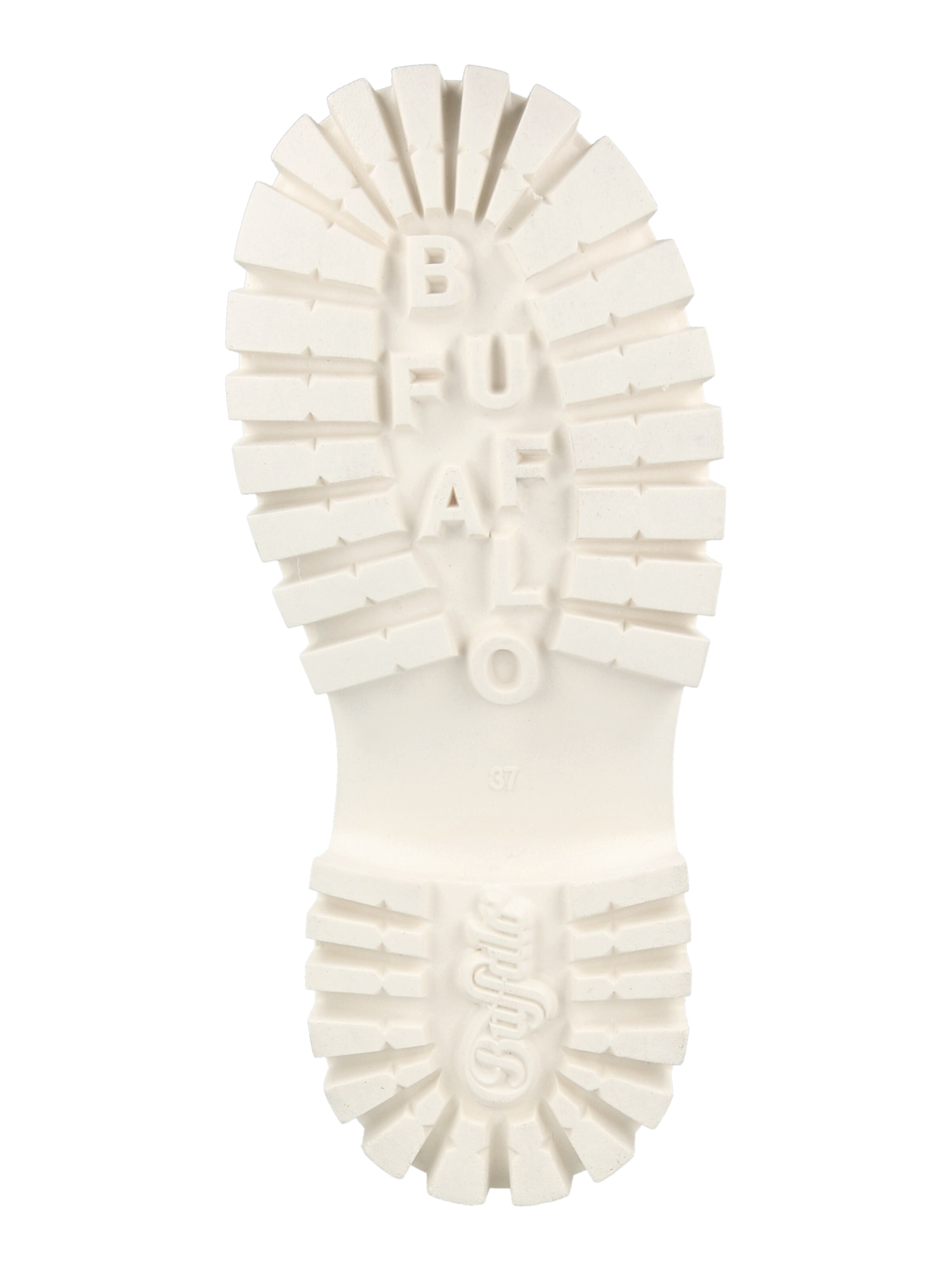 Ghete cu șireturi 'ZANOS' de la BUFFALO pe alb: jos