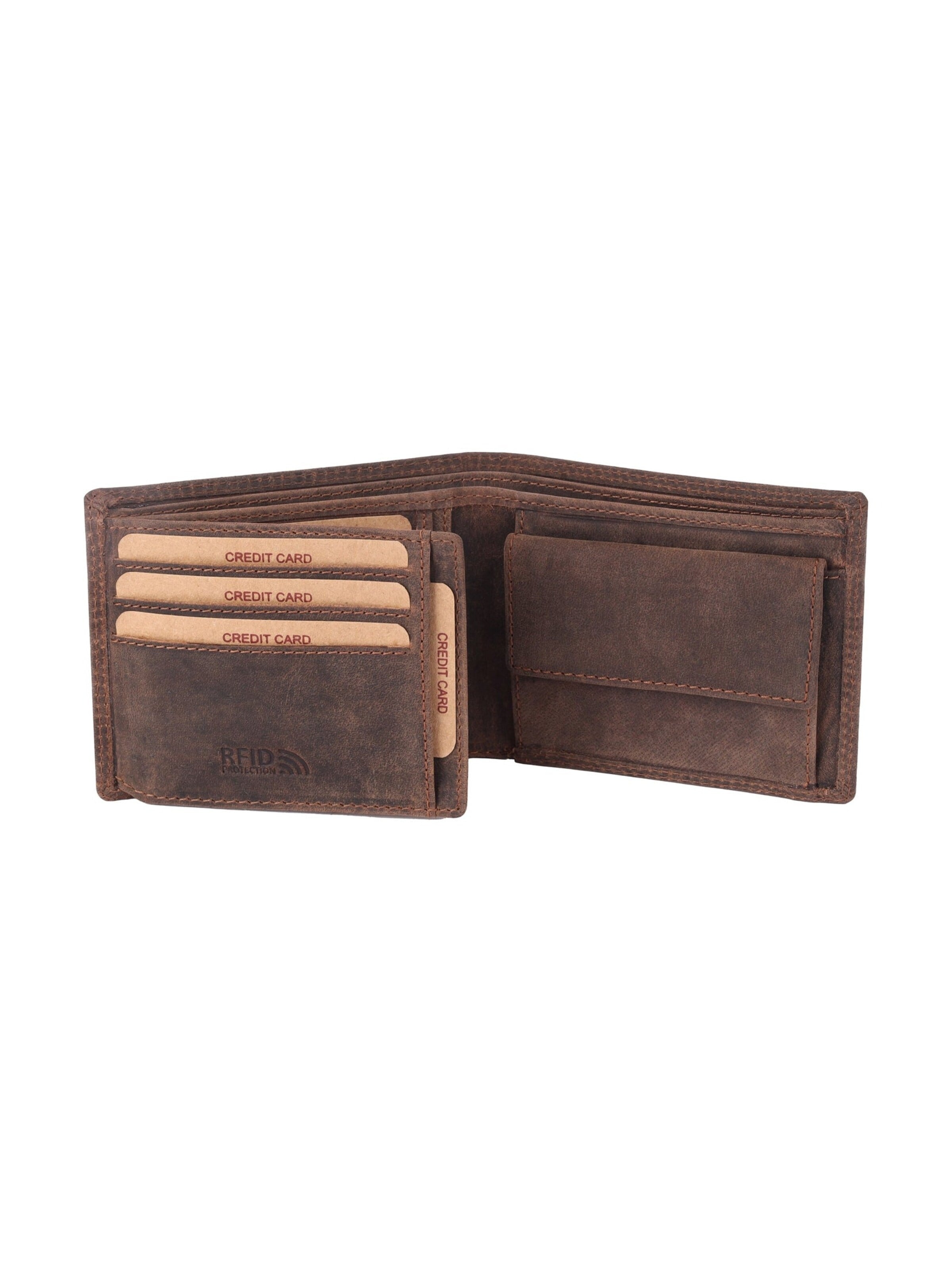Benthill Wallet in Brown: front