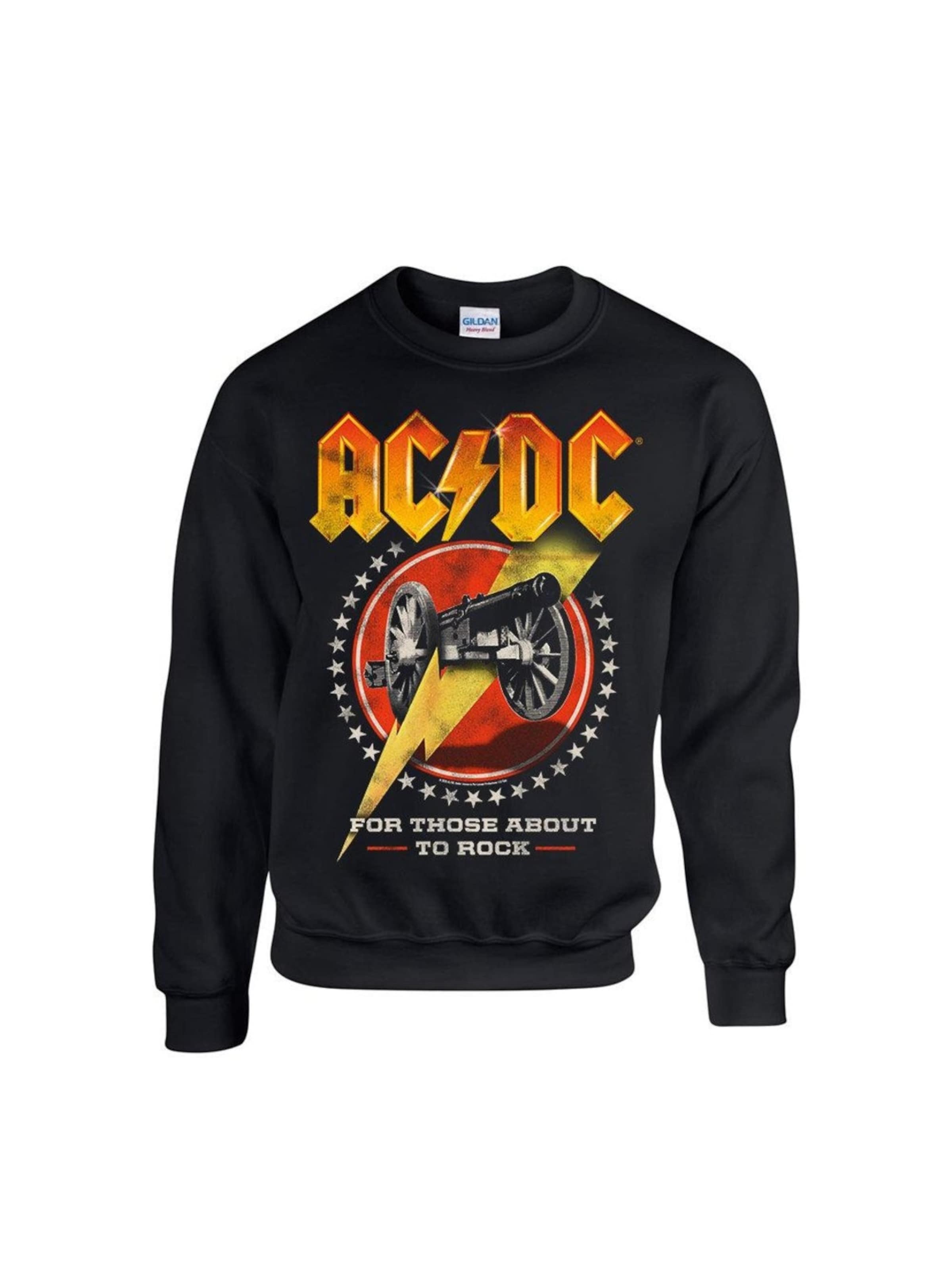 AC/DC Sweatshirt 'For those about to rock new' in Black: front