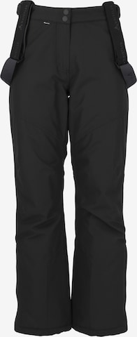 Whistler Regular Workout Pants 'Drizzle' in Black: front