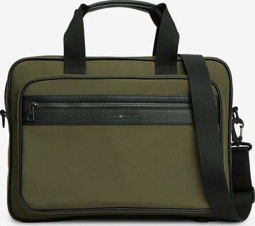 TOMMY HILFIGER Laptoptas in Groen: voorkant