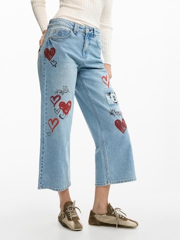 Desigual Loosefit Jeans 'Mickey Mouse' in Blauw