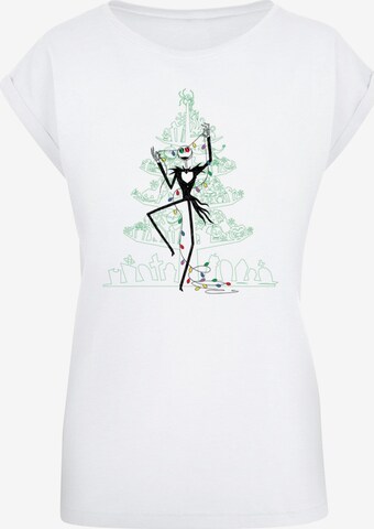 ABSOLUTE CULT Shirt 'The Nightmare Before Christmas - Tree 2' in White: front