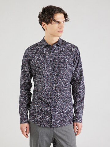 JACK & JONES Slim fit Button Up Shirt 'JPRBLABlackpool' in Blue: front