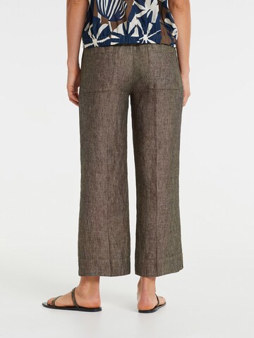 OPUS Wide leg Pleated Pants 'Madeka' in Brown