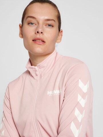 Hummel Athletic Zip-Up Hoodie in Pink