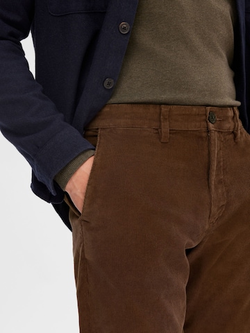 SELECTED HOMME - regular Pantalón 'Miles' en marrón