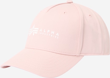 Cappello da baseball di ALPHA INDUSTRIES in rosa: frontale