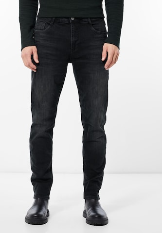 Street One MEN Regular Jeans in Black: front