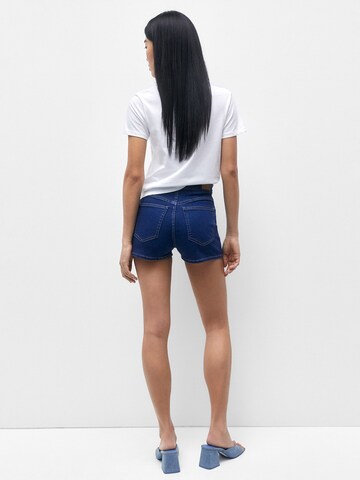 Pull&Bear Slimfit Shorts in Blau