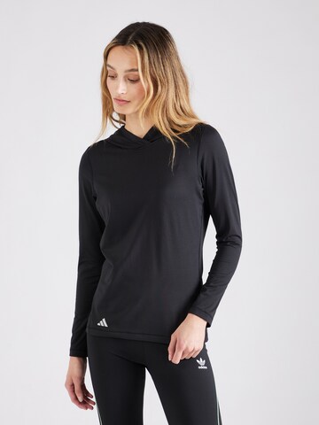 ADIDAS GOLF Athletic Sweatshirt in Black: front