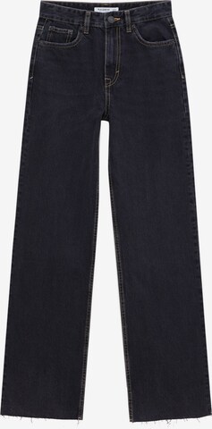 Pull&Bear Wide leg Jeans i svart: framsida