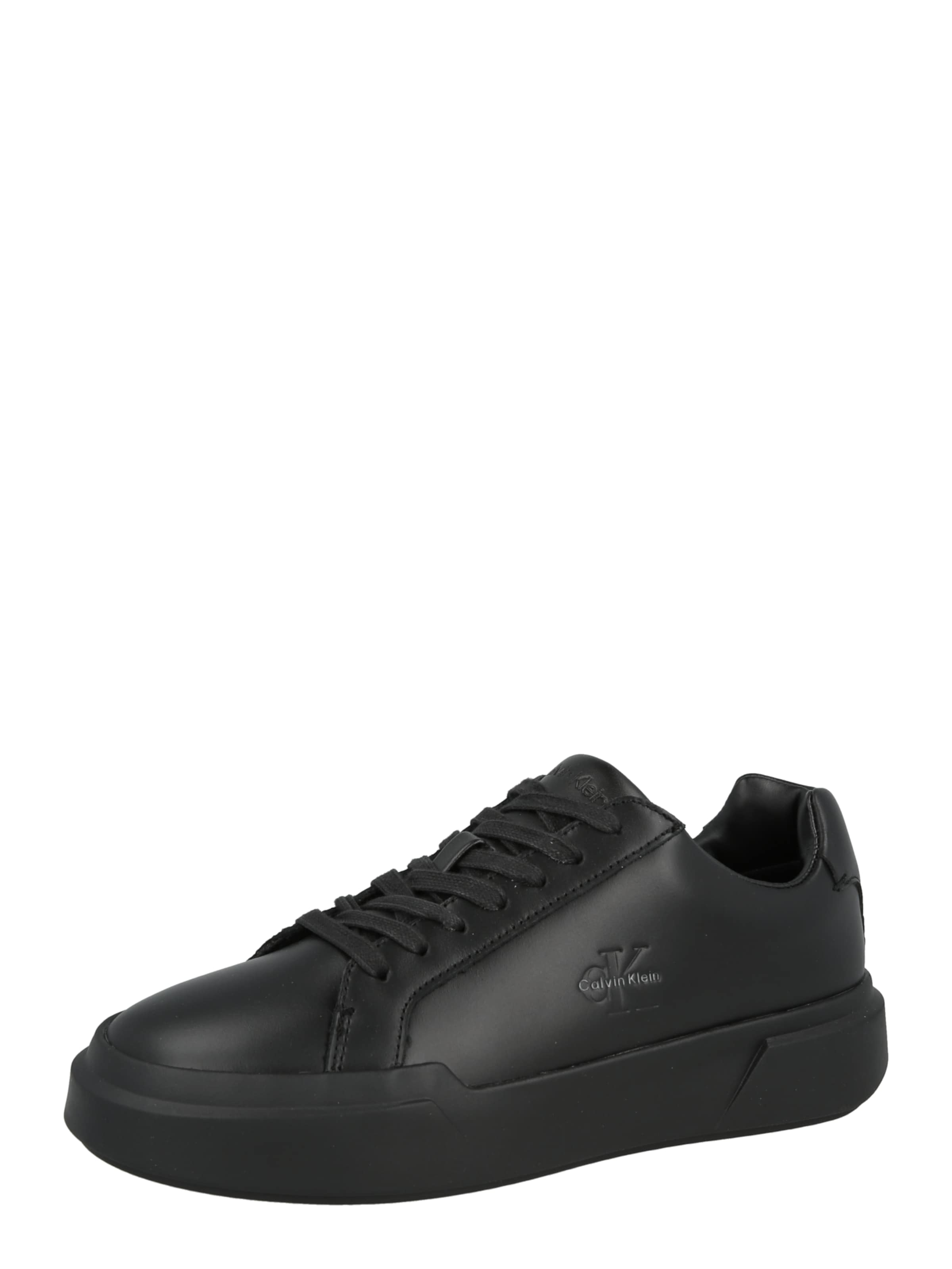 Baskets basses Calvin Klein Jeans en noir : devant