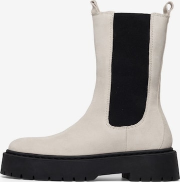 Bianco Chelsea Boots in Beige: front