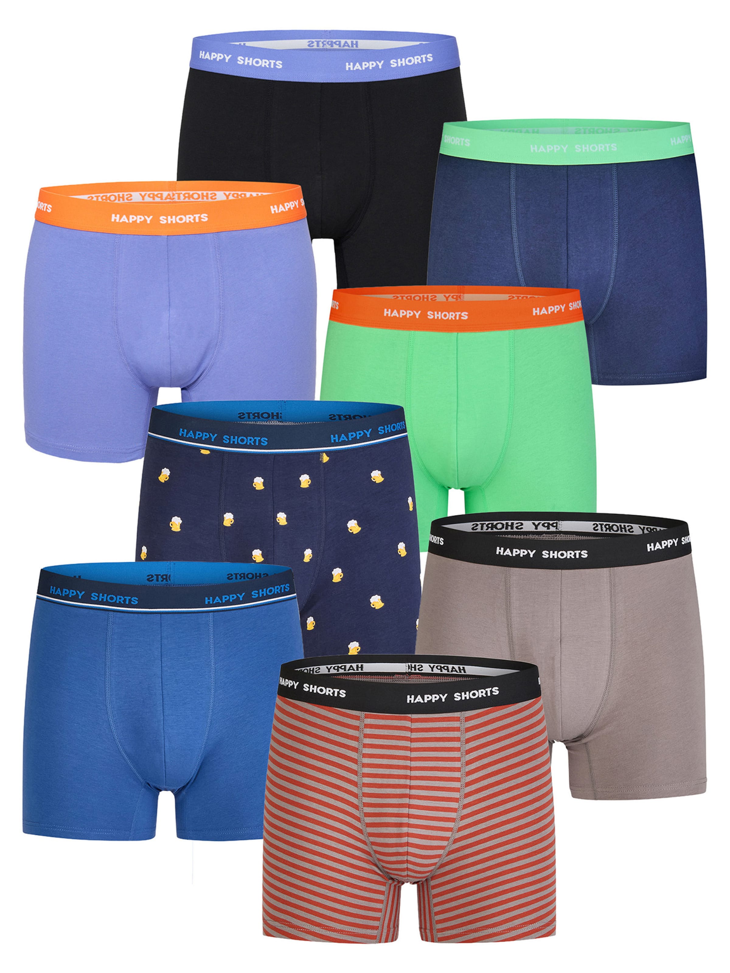 Happy Shorts - Boxers ' Base&Fun ' em mistura de cores: frente