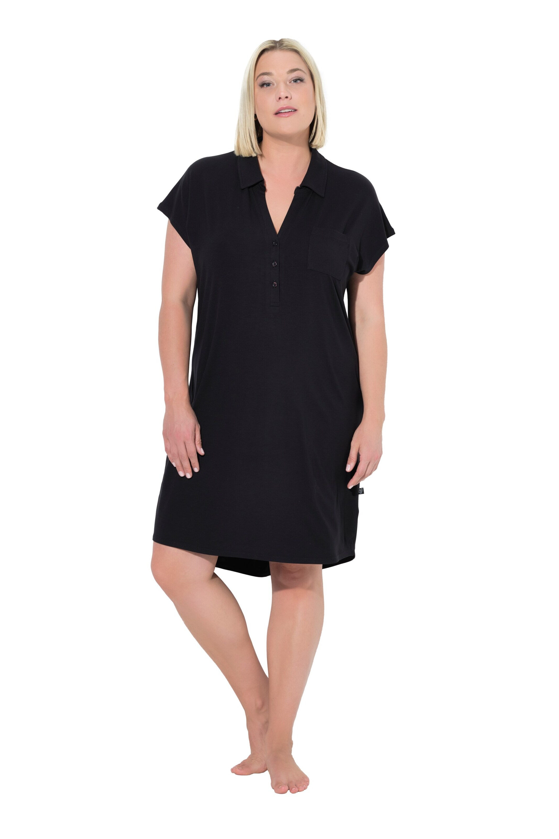 Ulla Popken Nightgown in Black: front