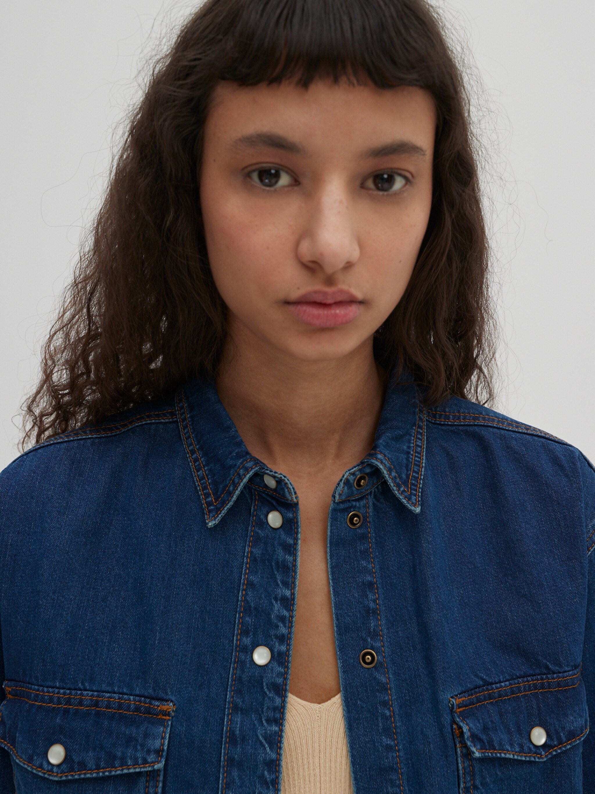 EDITED Producten Blouse 'Jordyn' Blauw denim