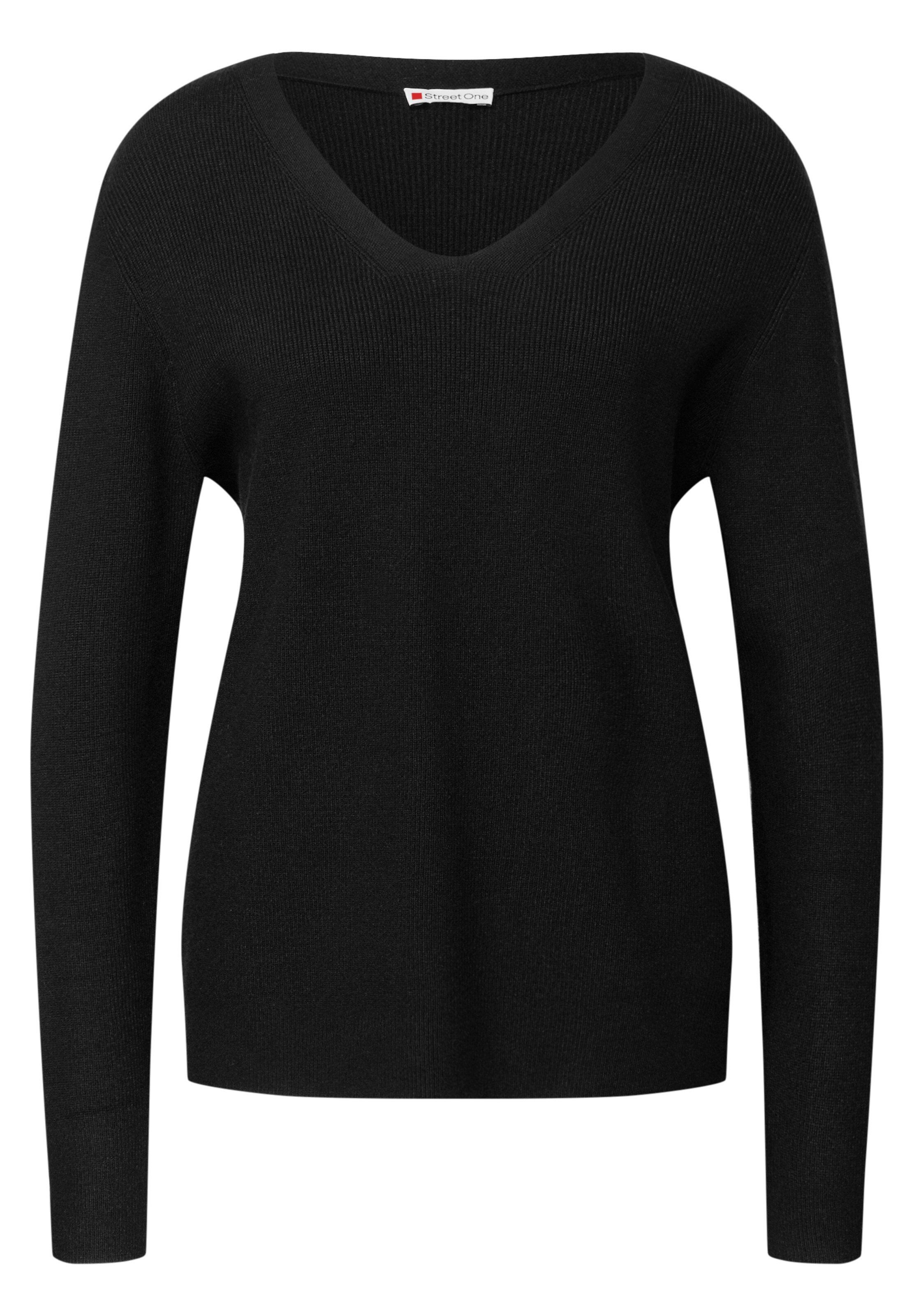 STREET ONE Pullover in Schwarz: Vorderseite