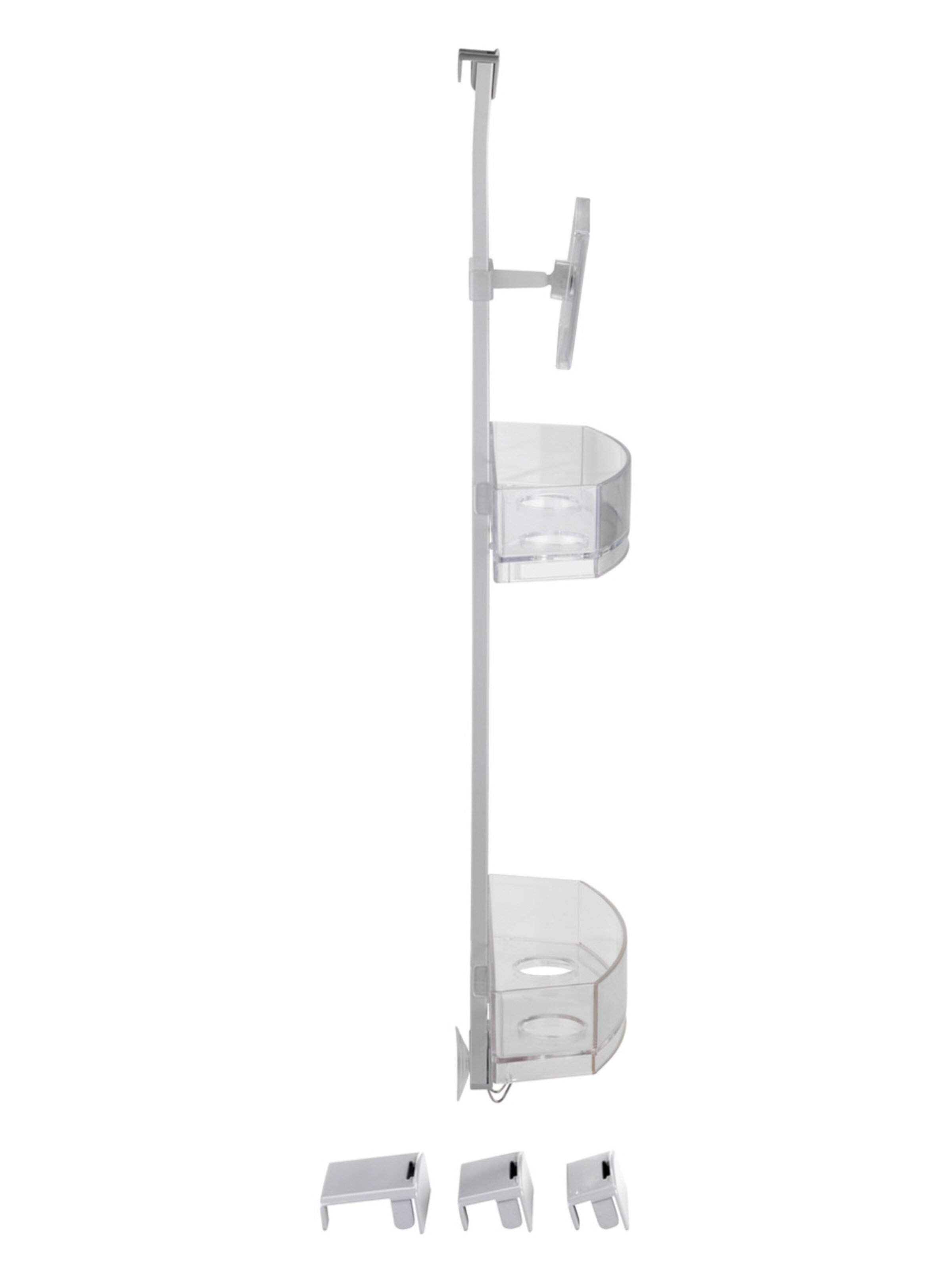 Wenko Shower Accessories in Silver: front