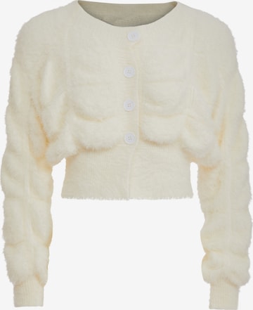 Poomi Gebreid vest in Wit: voorkant