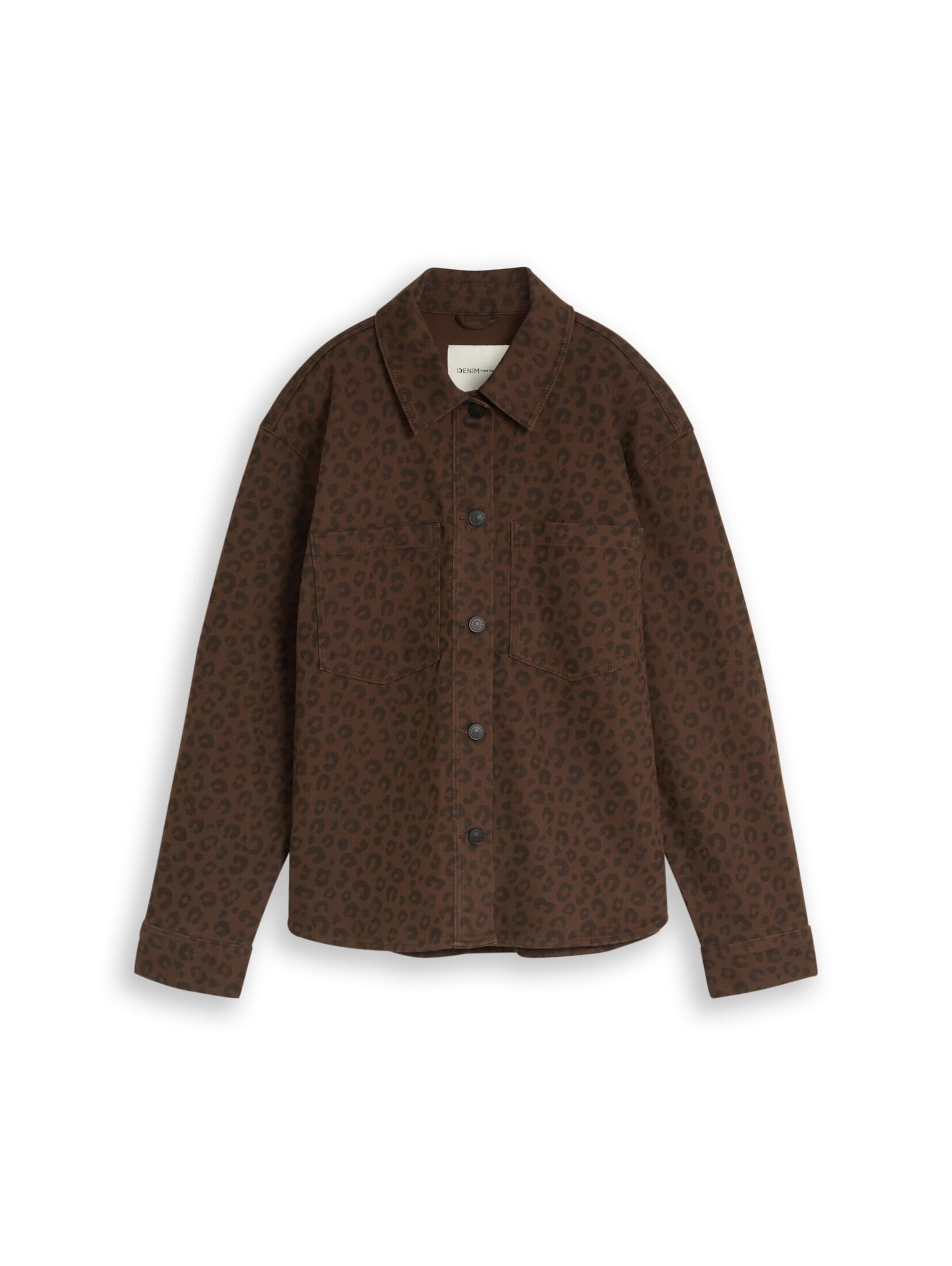 TOM TAILOR DENIM Between-season jacket in Brown: front