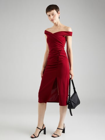Skirt & Stiletto Evening Dress in Red