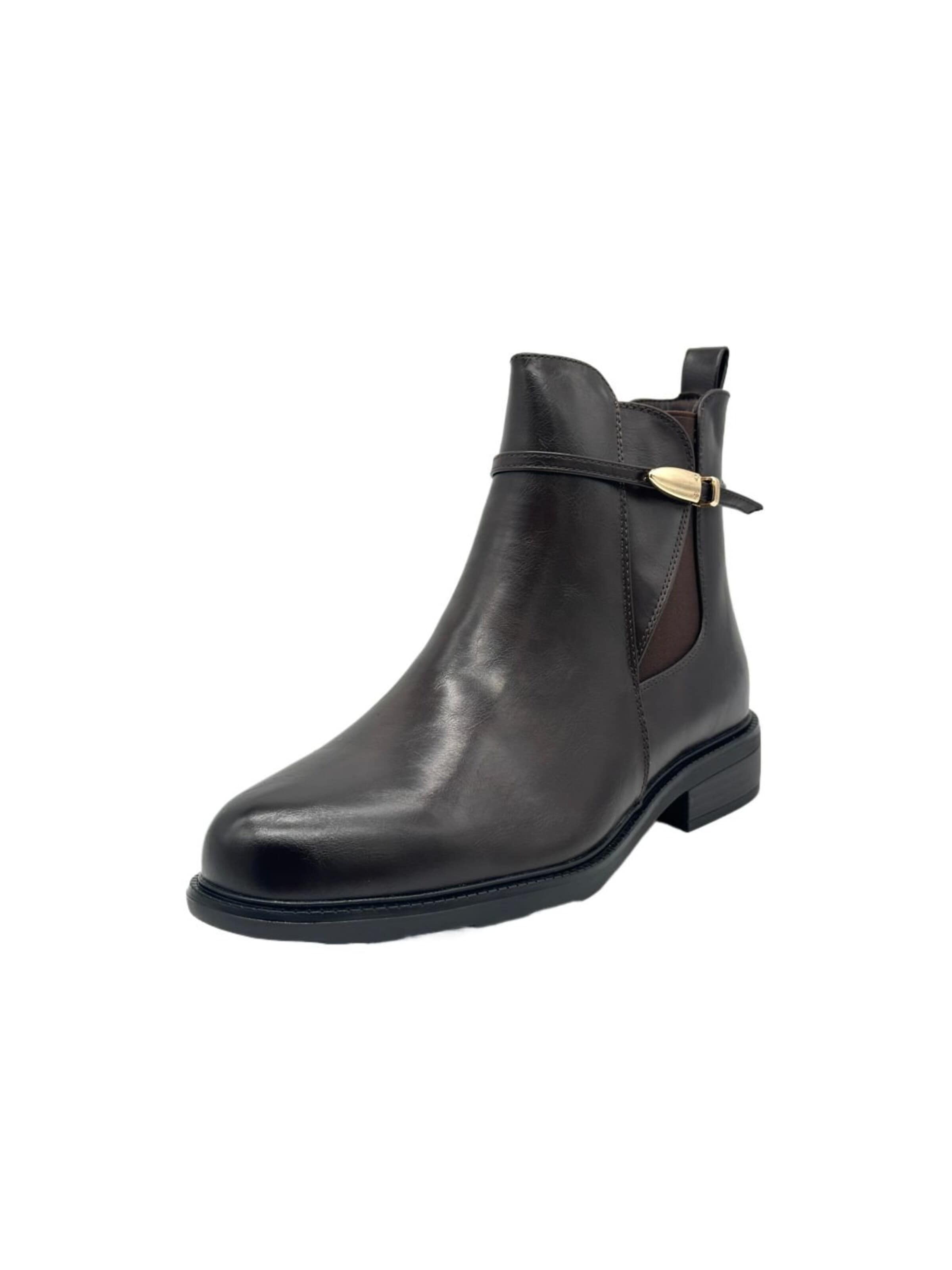 Nowaland Chelsea Boots 'Damen Chelsea Boots mit Zierschnalle'‌‌‌‌ in Braun: Vorderseite