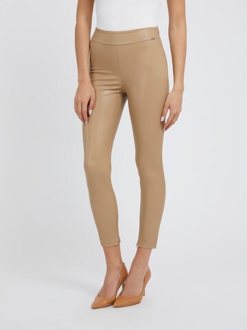 GUESS Skinny Leggings in Beige: front