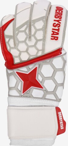 DERBYSTAR Athletic Gloves 'Red Star' in White