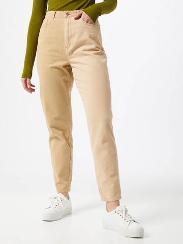 Missguided Tapered Trousers in Beige: front