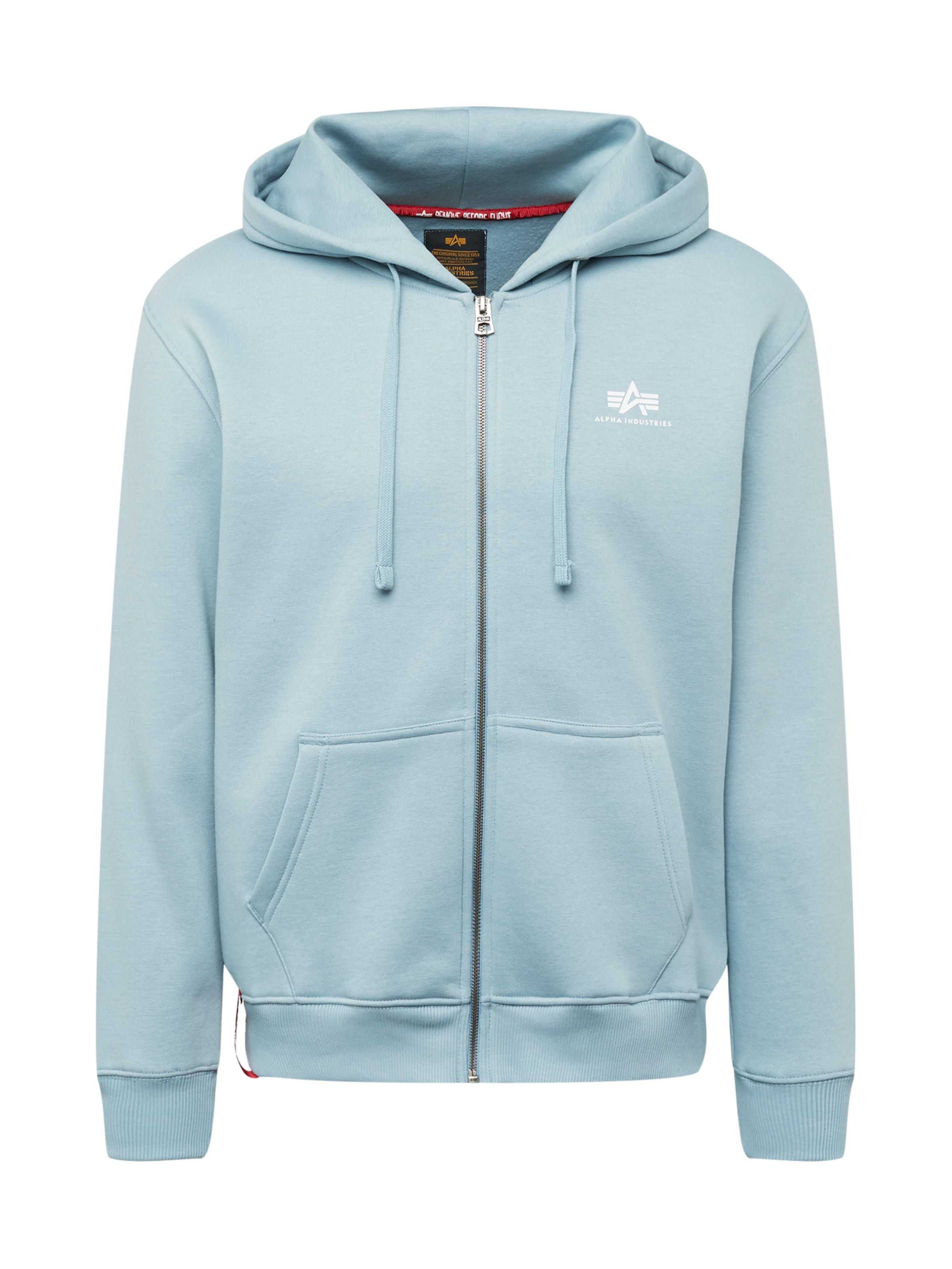 ALPHA INDUSTRIES Sweat jacket in Blue: front