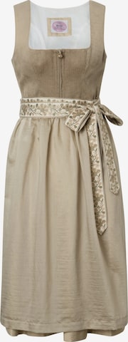 MARJO Dirndl 'Freudensee' in Bruin: voorkant