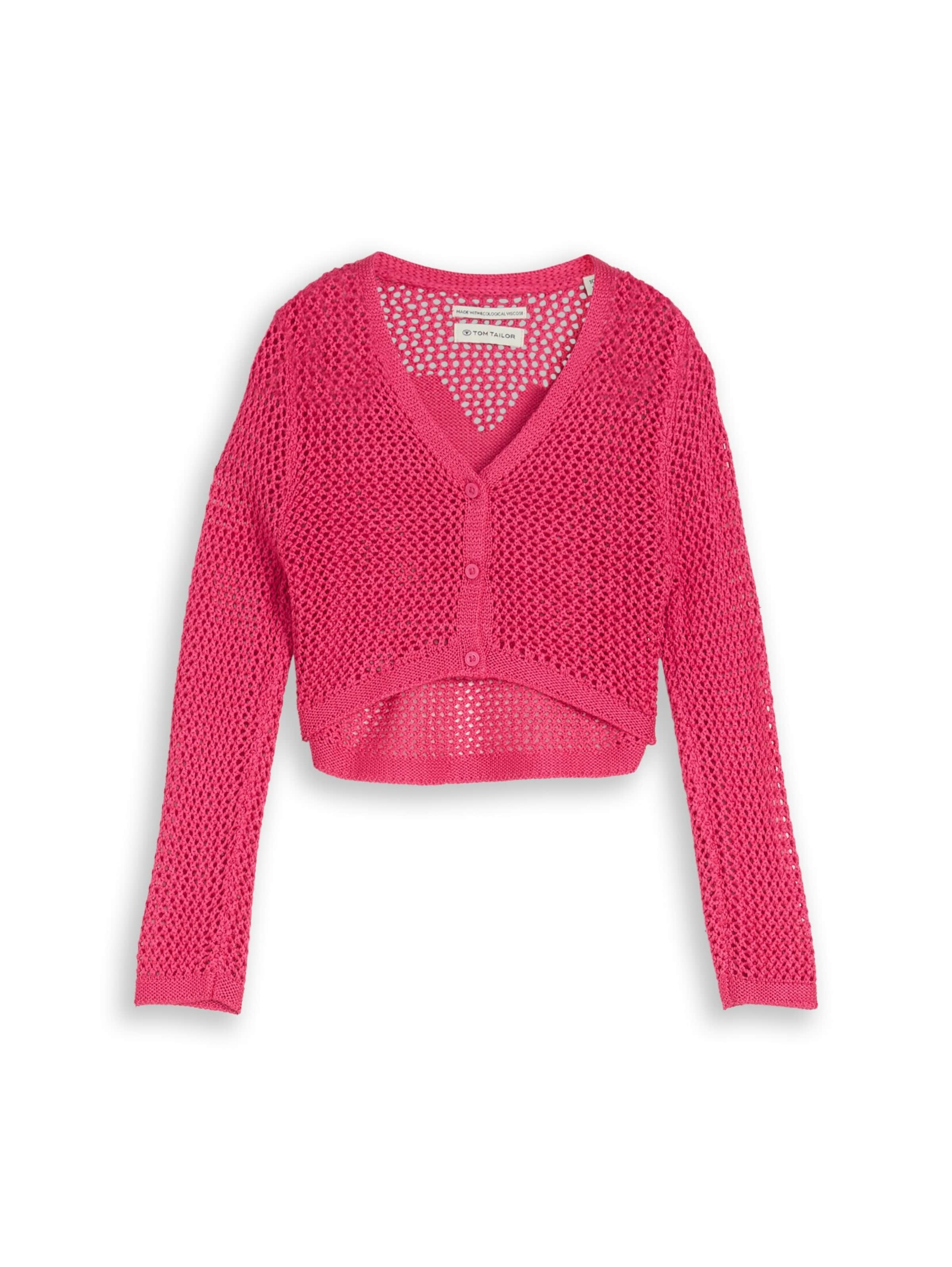 TOM TAILOR Strickjacke in Pink: Vorderseite