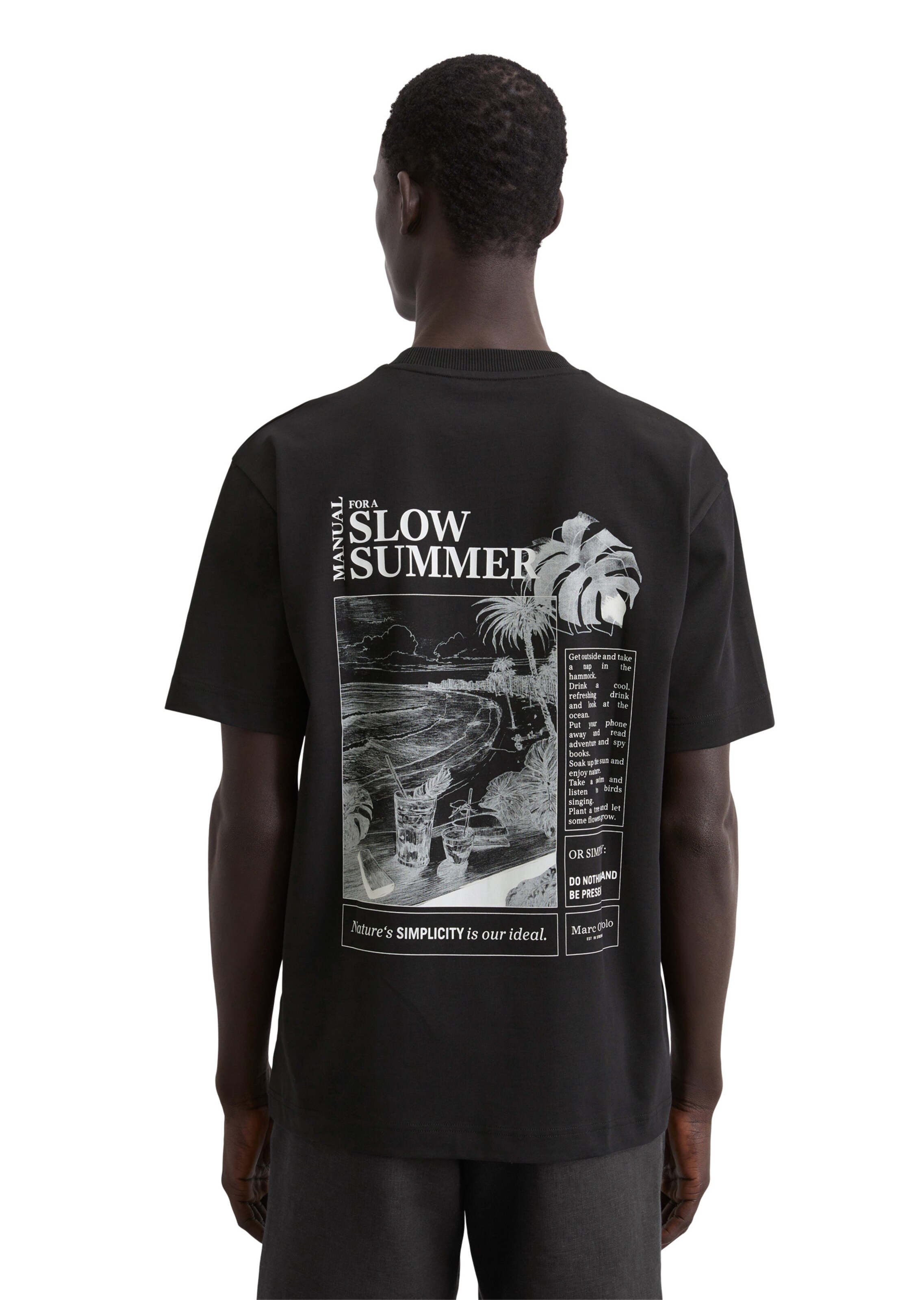 Marc O'Polo T-Shirt in Schwarz: Vorderseite