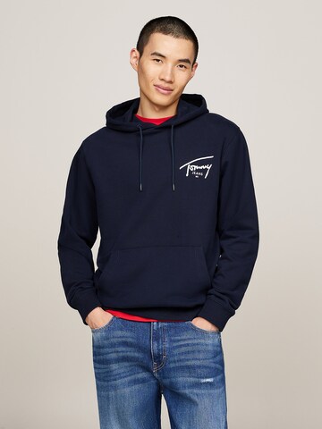 Sweat-shirt Tommy Jeans en bleu : devant