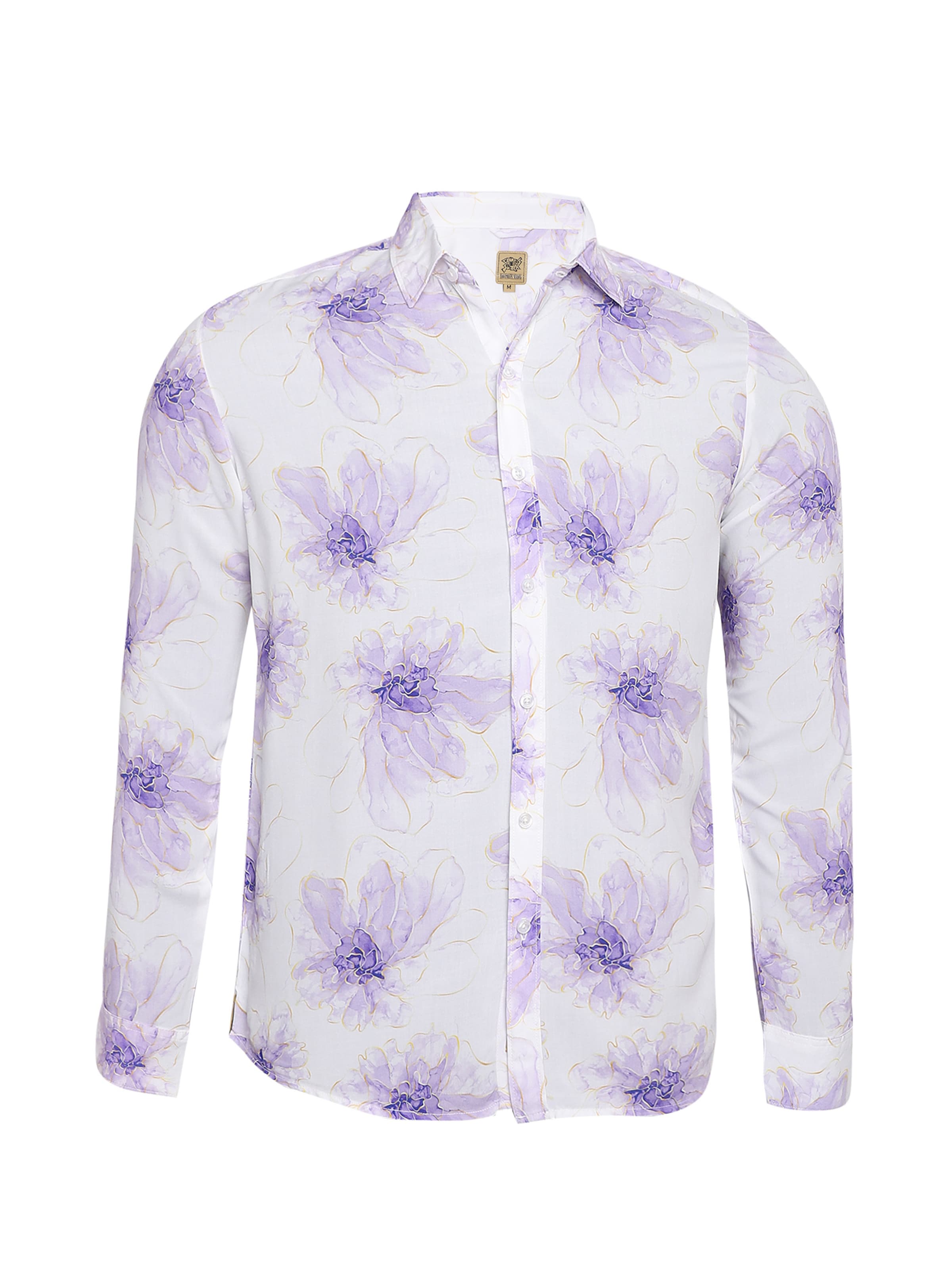 Campus Sutra Comfort Fit Hemd 'Derek' in Lila: Vorderseite