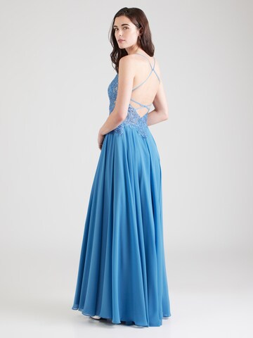 Robe de soirée mascara en bleu