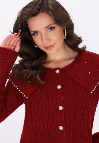 faina Knit cardigan in Red