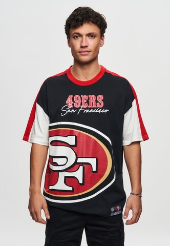 Recovered T-Shirt 'NFL 49ERS San Francisco' in Schwarz: Vorderseite